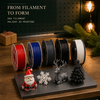 Filament d'imprimante 3D ASA multicolore 1,75 mm 1 kg, idéal pour l'impression de flocons de neige et de boules de Noël