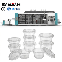 PET PP Plastic Bowl en Deksel Maakmachine Hoge Snelheid Voedselcontainer Thermoformmachine
