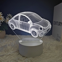 Lampe 3D créative à succès, personnalisable, rechargeable, lumière LED décorative de nuit avec télécommande pour chambre à coucher