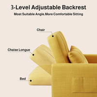Sofá Cama Plegable Perfecto, Sofá Cama Individual Multifuncional, Diseño que Ahorra Espacio para Invitados, Asiento Convertible Moderno y Compacto