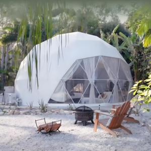 Tenda Dome <span class=keywords><strong>Igloo</strong></span> Mewah 3M 4M 5M 6M 7M dengan Kamar Tidur dan Kamar Mandi, Tenda Dome Geodesik Glamping Aluminium dengan Kain PVC - Product Image 2
