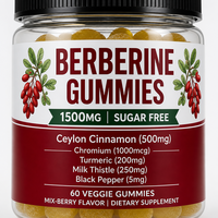 Bonbons gélifiés OEM au complexe de berbérine avec cannelle de Ceylan et berbérine HCL pour le métabolisme et la santé intestinale, 60 unités