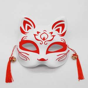 หน้ากากพลาสติกสไตล์ญี่ปุ่นฮาโลวีน, หน้ากากครึ่งหน้าอุปกรณ์ประกอบคอสเพลย์งานบอลคาบูกิ - Product Image 3