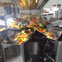 Automatische Zehn-Kopf-Lebensmittelwaage mit Doppeltür und glatter Oberfläche, Kombinationswaage für Bananenchips, Nüsse, Kartoffeln