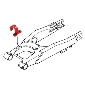 NICECNC สายเบรคหลังสีแดงพร้อมตัวหนีบสำหรับฮอนด้า ซีอาร์ <span class=keywords><strong>125R</strong></span> ซีอาร์ 250R ซีอาร์ 500R 1987-2001 - Product Image 2