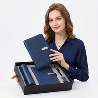 Elegante Kit de Artículos Esenciales para Escritorio A5, Cuaderno de Tapa Dura con 100 Hojas Sueltas, Bolígrafo, Llavero, Vaso, Papel para Trabajo y Estudio, Cubierta de Cuero PU