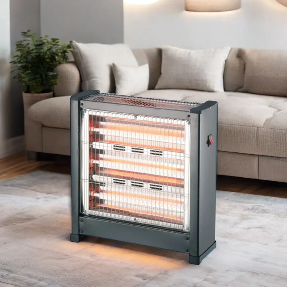 Portable Household Quartz Heating Tube Infrared Heater Double-sided 3-sided Heating Multiple Power Options Free Radiator Heater