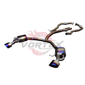 ระบบท่อไอเสียแบบ Catback วาล์วอิเล็กทรอนิกส์ไทเทเนียมประสิทธิภาพสูง ราคาโรงงาน Vortex สำหรับ AUDI RS5 B9 2.9T ปี 2019-2025 สีฟ้าเบิร์น - Product Image 2