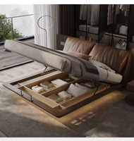 Ensemble de chambre à coucher de haute qualité, lit king size moderne de luxe, lit italien classique, canapé de luxe, design de salon pour villa