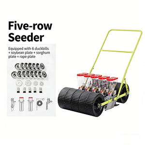 آلة بذر الخضروات يدوية الدفع بـ 3-6 صفوف، بذارة عالية الدقة تعمل بالتروس للملفوف الصيني والفجل والكزبرة والسبانخ - Product Image 3