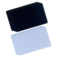 Tarjeta de visita Digital de PVC, NTAG215, Negro/blanco mate, NFC