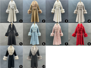 Nuova moda <span class=keywords><strong>pelliccia</strong></span> <span class=keywords><strong>di</strong></span> volpe lungo <span class=keywords><strong>cappotto</strong></span> in lana Cashmere <span class=keywords><strong>con</strong></span> <span class=keywords><strong>maniche</strong></span> a doppia <span class=keywords><strong>pelliccia</strong></span> <span class=keywords><strong>di</strong></span> volpe elegante <span class=keywords><strong>pelliccia</strong></span> <span class=keywords><strong>di</strong></span> lana da donna - Product Image 6