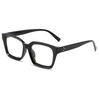 Nouvelles montures de lunettes anti-lumière bleue pour femmes, monture carrée, imprimé léopard, style minimaliste, monture intégrale, verres PC, design à clous de riz