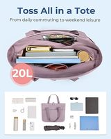 Sac fourre-tout pour femmes sac fourre-tout pliable avec fermeture éclair grand sac à bandoulière poignée supérieure sac à main pour voyage travail