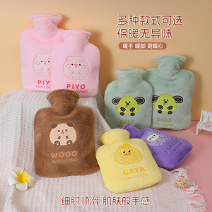 ขวดน้ำร้อนพิโย 500 มล. ผ้าคลุมขนแกะนุ่ม ป้องกันการระเบิด ให้ความอบอุ่นในฤดูหนาว - Product Image 3