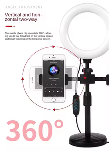 ZTX 6-Inch Mini <b>Ring</b> Light Portable Waterproof Dual Mobile <b>Phone</b> Live Broadcast Stand Clip Clamp Mount Clip Clamp Bed - Product Image 2