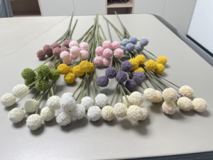Offre Spéciale – Fleurs Artificielles <span class=keywords><strong>Billy</strong></span> Ball, 7 Tiges, 7 Têtes, 62 cm, Fleurs Boules Dorées pour Décoration Mariage, Maison, Fête, Festival, Vacances - Product Image 1