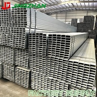 Tube carré en acier galvanisé à chaud Q235B S235JR A500 pour clôture de chantier, vente en gros, fourni en sections de 6 mètres
