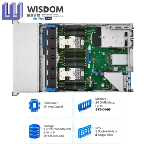 Serveur en rack HPE ProLiant DL380 Gen12 en stock, haute performance, personnalisation flexible pour les besoins des entreprises - Product Image 2