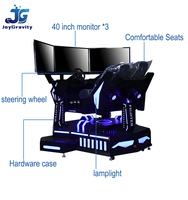 Simulador de Carreras VR Personalizado de Fábrica, Simulador F1 de 3 Pantallas, Máquina de Juego de Carreras VR 9D con Movimiento