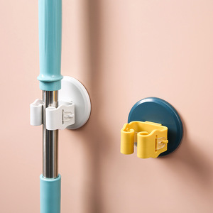 <b>Mop</b> Clip <b>Wall</b> Mounted Plastic Hook For Bathroom Broom Holder Single Hook Yellow 1-3kg Load Capacity - Product Image 1