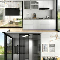 Casa Contenedor Prefabricada de 20 Pies, Modular, de Acero, con Pared de Vidrio, para Cabaña o Estudio en la Orilla del Lago, Aislada de la Red