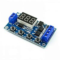 DC 12V 24V 双MOS LED数字延时继电器触发循环定时器延时开关电路板定时控制模块DIY
