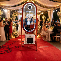 Photomaton vintage en bois de 40 pouces avec écran tactile de 21,5 pouces pour les mariages