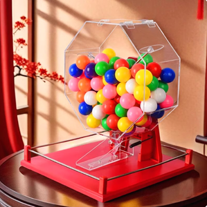 उच्च गुणवत्ता वाले 50-बॉल ऐक्रेलिक भाग्यशाली लोटो ड्राइंग मशीन ऑनलाइन गेम बॉल वेंडिंग मशीन - Product Image 1