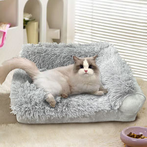 Atmungsaktives ortho pä disches graues Shaggy Faux Fur Crate Foam Ortho pä disches Hunde betts ofa mit rutsch festem Boden - Product Image 3