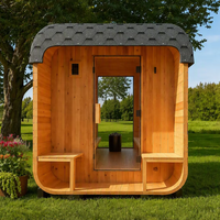 Poêle de sauna à vapeur sèche Triunity SUANA-SD tout-en-un électrique infrarouge lointain 9KW, moderne, pour entrepôt commercial et extérieur, en cèdre 1
