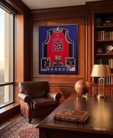 Cadre de présentation S&L pour maillot de sport grande taille 60x80cm 70x90cm 80x100cm, boîte à ombre en bois et métal avec passe-partout en suède pour objets de collection, vente en gros