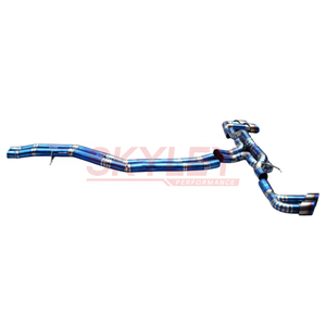 Silenciador SKYLEY Catback azul de titanio para <span class=keywords><strong>Lamborghini</strong></span> URUS 4,0 2018 + coche deportivo con sistema de <span class=keywords><strong>escape</strong></span> de válvula de fábrica OEM de tubo X - Product Image 4