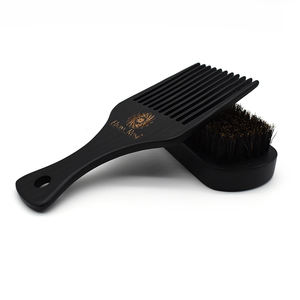 Kit de soin de la <span class=keywords><strong>barbe</strong></span> en bois, marque privée, peigne à cheveux <span class=keywords><strong>afro</strong></span> en bois noir, <span class=keywords><strong>brosse</strong></span> à <span class=keywords><strong>barbe</strong></span> en poils de sanglier pour hommes - Product Image 3