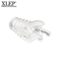 XL-707 Transparente PVC-Zugentlastungshülle für RJ45-Stecker, Weiche Kunststoff-Cat5e-Modularstecker-Hülle, RJ45-Schutzkappe, Kristallstecker-Abdeckung