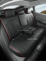 Housses de siège auto en cuir personnalisées noires et rouges, ensemble complet pour Mazda 6e EZ-6 2024-2026, découpe pour airbag dissimulé, entièrement enveloppantes, intérieur auto