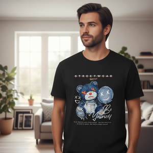 T-Shirt Unisex 210GSM 100% Cotone, Abbigliamento Casual Traspirante e Resistente, Design Streetwear 'Be Yourself', Maglietta da Uomo - Product Image 3