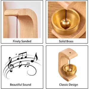 Campanello magnetico Premium con il suono di Ding Ding legno campanello dei negozianti per la scuola appartamento all'aperto & uso dell'hotel - Product Image 5