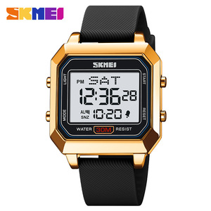 Skmei Men's <b>Digital</b> Watch 30M Water Resistant Silicone Strap Alarm <b>Clock</b> Sports Outdoor Watch - Product Image 1