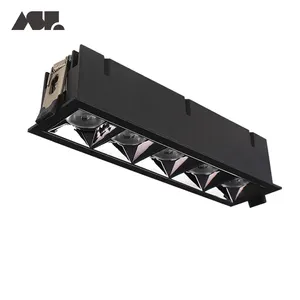 Aimemegang CE ROSH dalam ruangan dekoratif hitam COB tertanam lampu langit-langit bawah luces tersembunyi DALI LED tersembunyi lampu sorot linear panggang