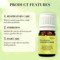 Huile d'aromathérapie pure à l'eucalyptus, au tea tree et à la lavande, marque privée, pour le soutien respiratoire, antiviral, purifiant, soin des cheveux et massage