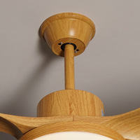 Ventilateur de plafond à inverter pour usage domestique avec télécommande, lumière intégrée, en acier inoxydable, forte puissance de ventilation pour salon, salle à manger, chambre à coucher