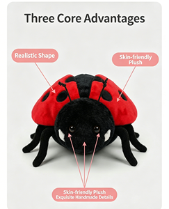 Juguetes de Peluche de Insectos Realistas Personalizados: Abeja, Mariposa, <span class=keywords><strong>Araña</strong></span>, <span class=keywords><strong>Mantis</strong></span> y Mariquita, Muñecos de Peluche para Niños - Product Image 5