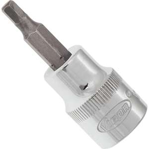 Vaso de destornillador VIGOR para tornillos hexagonales interiores ∙ V2284N ∙ Cuadrado de 3/8 pulgadas (10mm), hueco ∙ Perfil hexagonal interior ∙ Tamaño 4 - Product Image 1