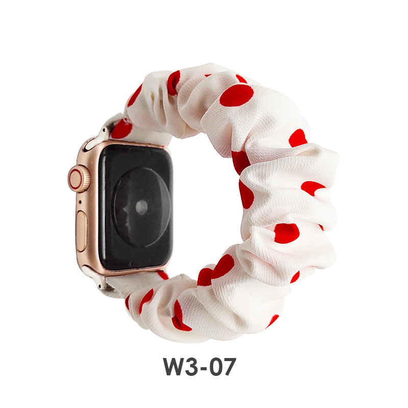 White with red dots