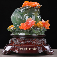 Meilleure vente 2023 décoration de maison cadeau argent grenouille Feng Shui artisanat en résine grenouille Statue bouddha mascotte figurine