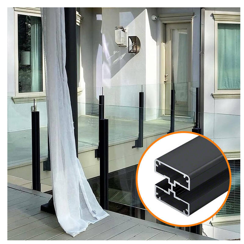 Aluminum Alloy Glass Staircase Handrail and