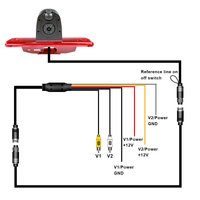 Utilisé pour citroën Jumpy/Peugeot Expert/ Toyota Proace 2007 - 2016 double objectif 3ème oem feu de freinage caméra de recul