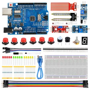 Robotstarter başlangıç kiti perakende kutusu ile okul çocuklar için eğitim programlama kiti eğitici oyuncaklar arduino uno r3 için