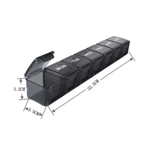 علبة تخزين حبوب منع الحمل, علبة تخزين حبوب منع الحمل من BPA للسفر 7 أيام ، منظم حبوب أسبوعية بلاستيكي لمكملات فيتامين - Product Image 6